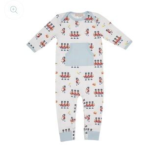 Baby Boy TBBC NWT Rowdy Rugby Romper Oxford Street Soldier/Buckhead Blue